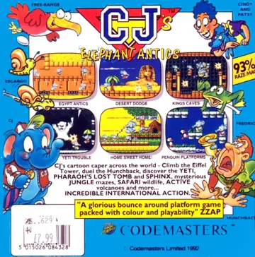 CJ's Elephant Antics box cover back